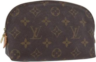 Louis Vuitton Pre-owned Mini Pouch - Dames - Vintage Mini Tas - Bruin - ONE Size - Leer - Vintage