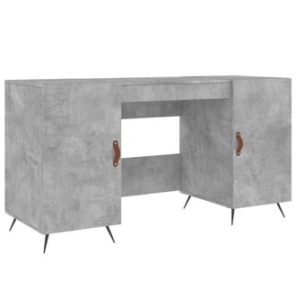 Berkfield Home Desk Concrete Grey 140x50x75 cm Engineered Wood | Size: 140 x 50 x 75 cm