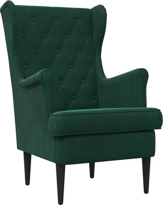 vidaXL Sill&oacute;n Verde Oscuro Terciopelo Vidaxl