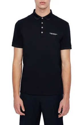 A|X Armani Exchange Milano/New York Logo Polo in Navy at Nordstrom, Size Medium