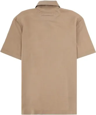 Ermenegildo Zegna Cotton Regular Fit Polo Shirt - Beige