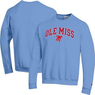 Champion Mens Champion Powder Blue Ole Miss Rebels Arch Over Logo Pullover Sweatshirt at Nordstrom, Size X-Large