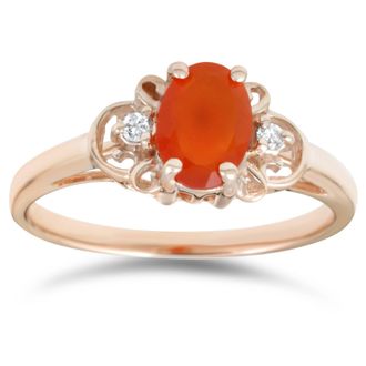 Pompeii3 3/4ct Fire Sapphire & Diamond Ring 14K Yellow Gold Size Selectable