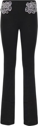 Pinko Cocomero Flared Broeken - Dames - Wijde Broeken - Zwart - XS - Broeken