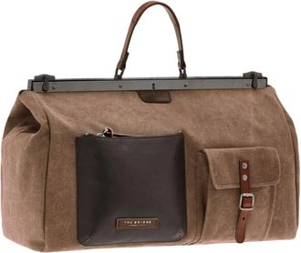 The Bridge Klassieke Carver Duffel Tas Bruin - Heren - Weekendtassen - Bruin - ONE Size - Leer - Tassen