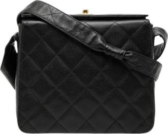 Chanel Pre-owned Leather chanel-bags - Dames - Vintage Schoudertas - Zwart - ONE Size - Vintage