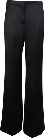 Givenchy Zwarte Satijnen Maatwerk Broek - Dames - Wijde Broeken - Zwart - XS - Satijn - Broeken