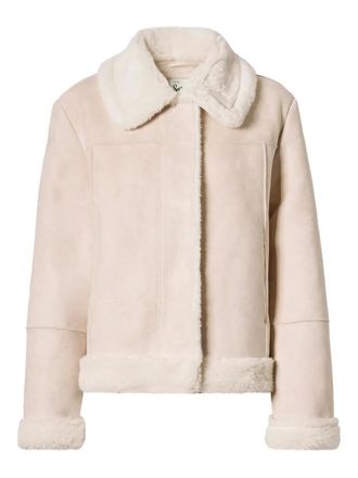 MC2 Saint Barth Lorayne faux-shearling-collar jacket - women - Polyester - S - Neutrals