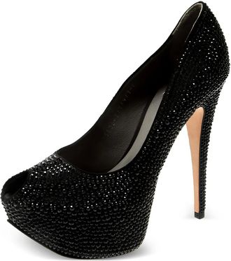 Gina Pumps con cristalli 145mm Pre-owned - Nero