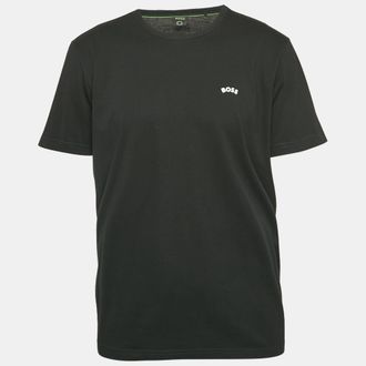 HUGO BOSS Boss By Hugo Boss Black Logo Print Jersey Crew Neck T-Shirt