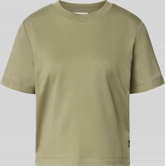 s.Oliver Red Label Relaxed Fit T-Shirt aus reiner Baumwolle in Khaki, Gr&ouml;&szlig;e 34