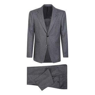 Lardini Single Breasted Suits, male, Gray, XL, Feeling Suit