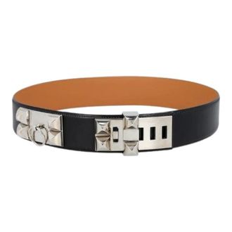 Herm&egrave;s Pre-owned Collier de Chien Belt - female - Herm&egrave;s Vintage - Vintage Belts - Black - ONE SIZE - Pre-owned