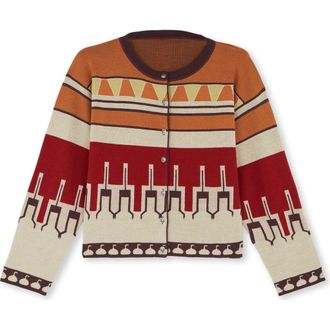 Fortela Pattern Cardigan in Multicolor at Nordstrom, Size Small Eu