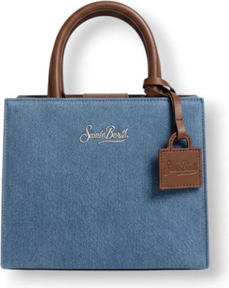 MC2 Saint Barth Blue Denim Mini Handbag Tote