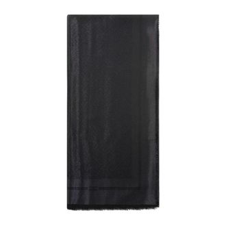 Elisabetta Franchi Scarves, female, Black, Size: ONE SIZE Scarf with logo pattern