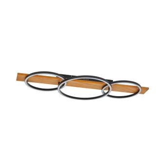 Lindby Lindby L&aacute;mpara De Techo Led galad En Marr&oacute;n Madera