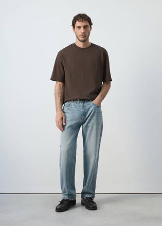 Mango T-shirt relaxed-fit 260 gsm marrone - Uomo - XS - MANGO MAN