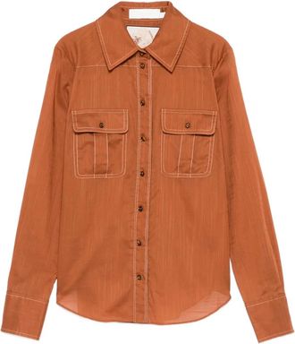 Zimmermann T-shirt con taschino - Marrone