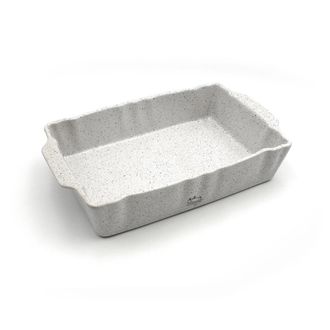 Bisetti Stonewhite high-strength stoneware rectangular baking dish 34x22x7 cm