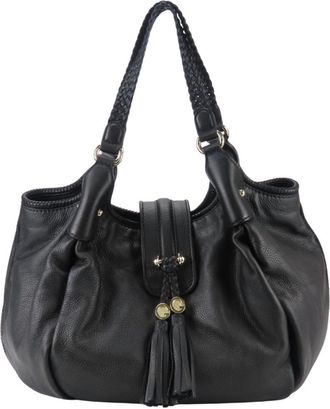 Gucci Black Leather Tote Bag (Pre-Owned)