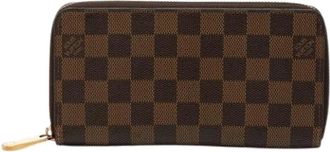 Louis Vuitton Pre-owned Wallets, female, Brown, Size: ONE SIZE Pre-owned Damier Ebene Zip Around Wallet