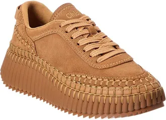 Chlo&eacute; Nama Leather & Suede Sneaker