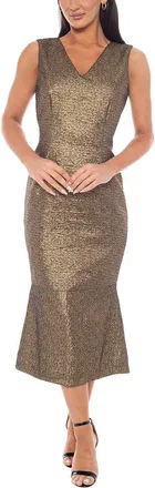 OLEG CASSINI Brocade Midi Dress