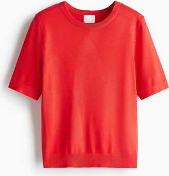 H&M Feinstrickshirt - Red