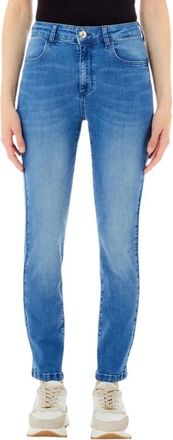 Liu Jo Hoge Taille Skinny Denim Jeans - Dames - Slim Fit Jeans - Blauw - W24 - Denim - Jeans