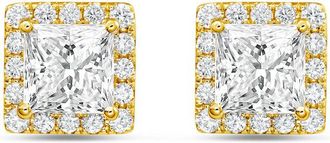Diana M. Jewels 14KT YELLOW GOLD LAB GROWN FASHION EARRINGS WEIGHING 12.00 CTS TW
