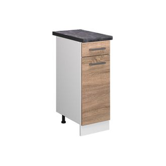 Vicco Mueble Bajo De Cocina R-line, Sonoma, 30 Cm, Et Antracita, Vicco