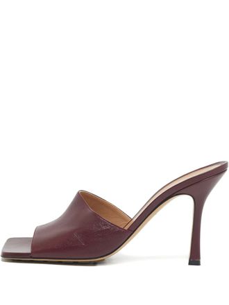 Bottega Veneta leather mules - Red