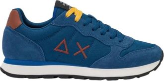 Sun 68 Tom Solid - Heren - Sneakers - Blauw - 40 EU - Leer - Schoenen