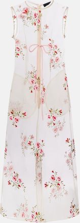 Simone Rocha Embroidered sheer organza midi dress