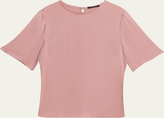 Kobi Halperin Maryl Crewneck Silk Blouse