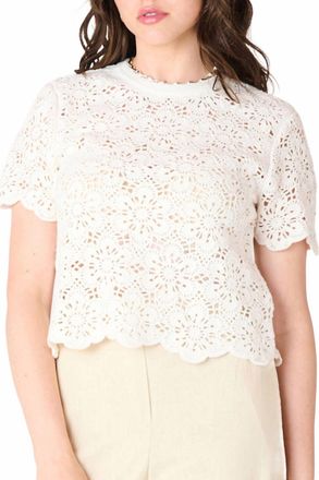 Dex Clothing Amelia Crochet Crop Top In White