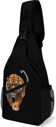 Generic Tiger Male Mens Crossbody Chest Sling Bag for Travel Hiking Lightweight Shoulder Bags with Small Side
