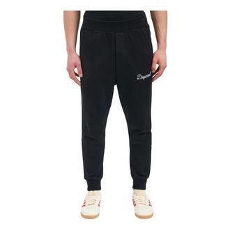 Dsquared2 Sweatpants, male, Black, Size: L Pantalone Relaxed Dean