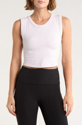 Free People FP Movement Free Throw Crop Muscle Tank Top in Rose Quartz at Nordstrom Rack, Size X-Large