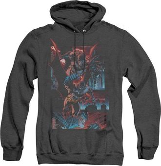 Gildan Batman Dark Knight Panels Adult Heather Hoodie / Hooded Sweatshirt