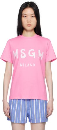 Tシャツ・カットソー AUTRY Woman T-Shirt Blush Pink TSPW88CP Autry logo-print T-shirt | Pink | FARFETCH