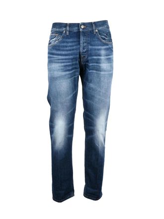 Dondup Blue Icon Regular Fit Cotton Jeans
