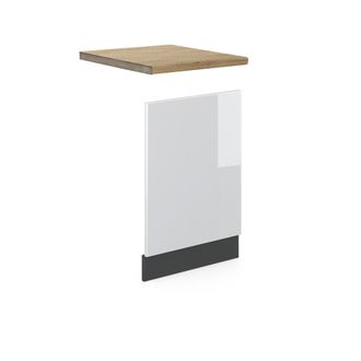 Vicco Panel Frontal R-line, Blanco Alto Brillo, 45 Cm, Et Roble