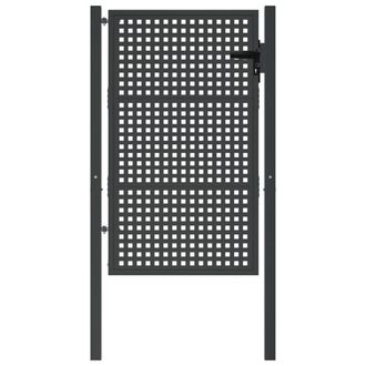 Berkfield Home Durable Garden Gate Anthracite 105x175 cm Steel in Charcoal