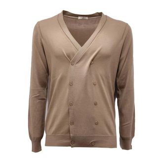 Paolo Pecora Heren, Truien, Bruin, Maat: 2XL Wol