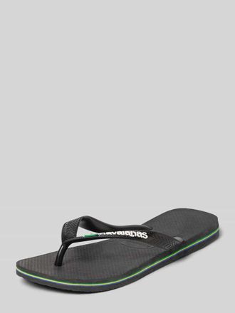 Havaianas Slippers mit Logo-Detail Modell Brasil in Black, Gr&ouml;&szlig;e 35/36