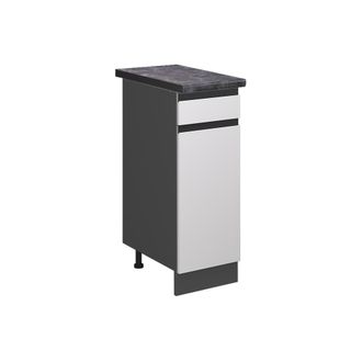 Vicco Mueble Bajo De Cocina R-line, Blanco, 30 Cm, Et Antracita