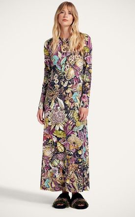 La DoubleJ Long Sleeve Swing Dress in Fun-Gi Green at Nordstrom, Size Xx-Large