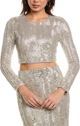 L'agence LAgence Rogan Crop Sequin Top
